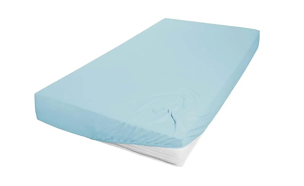 Jersey Spannbettlaken   ¦ blau ¦ Maße (cm): B: 120 H: 22 Bettwaren > Bettla günstig online kaufen
