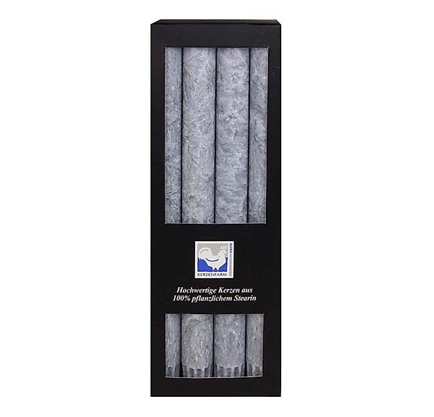 Kerzenfarm Hahn Formkerze Stearin Stabkerze Set - grau günstig online kaufen