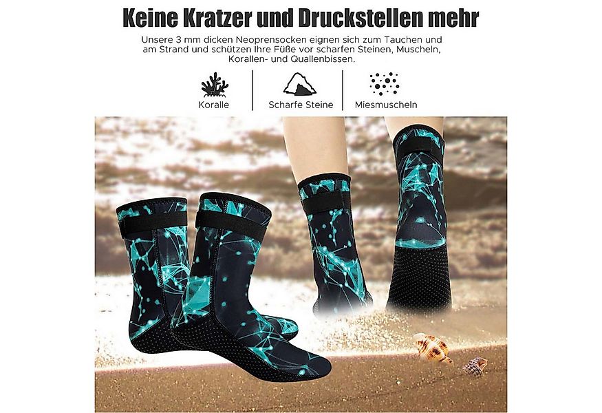Refttenw Neoprensocken 3mm Neopren Tauchsocken,rutschfest, wasserdicht Klet günstig online kaufen