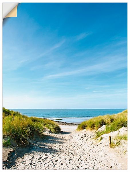 Artland Wandbild "Strand mit Sanddünen und Weg zur See", Strand, (1 St.), a günstig online kaufen