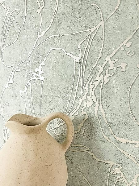 Newroom Vliestapete Fozia Icy Light Blue Tapete Mustertapete Grafik,Linien, günstig online kaufen