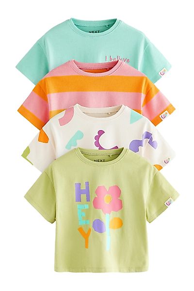 Next T-Shirt 4er-Pack Kurzarm-T-Shirts aus 100 % günstig online kaufen