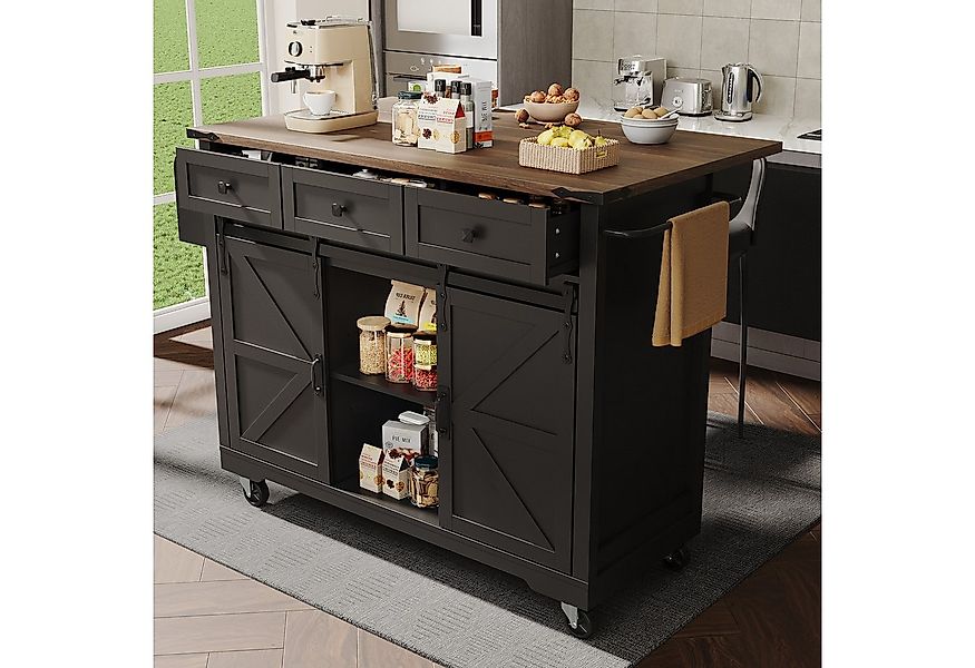 MODFU Küchenwagen mit Arbeitsplatte, (Kücheninsel, Küchen-Esswagen, 1 St., günstig online kaufen