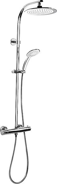 CORNAT Duschsystem "Style"- verchromt - Mit Thermostatarmatur - Variabler B günstig online kaufen