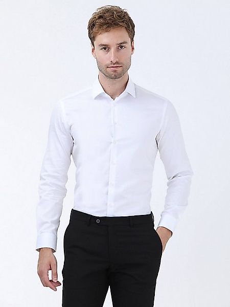 KİP Langarmhemd Weiße Regular Fit Gewebte Klassische 100% Baumwolle Hemd günstig online kaufen