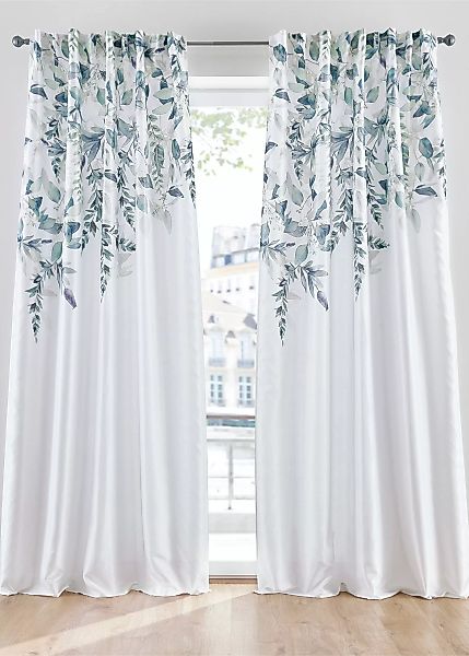 Vorhang mit Blätterdruck (1er Pack) günstig online kaufen