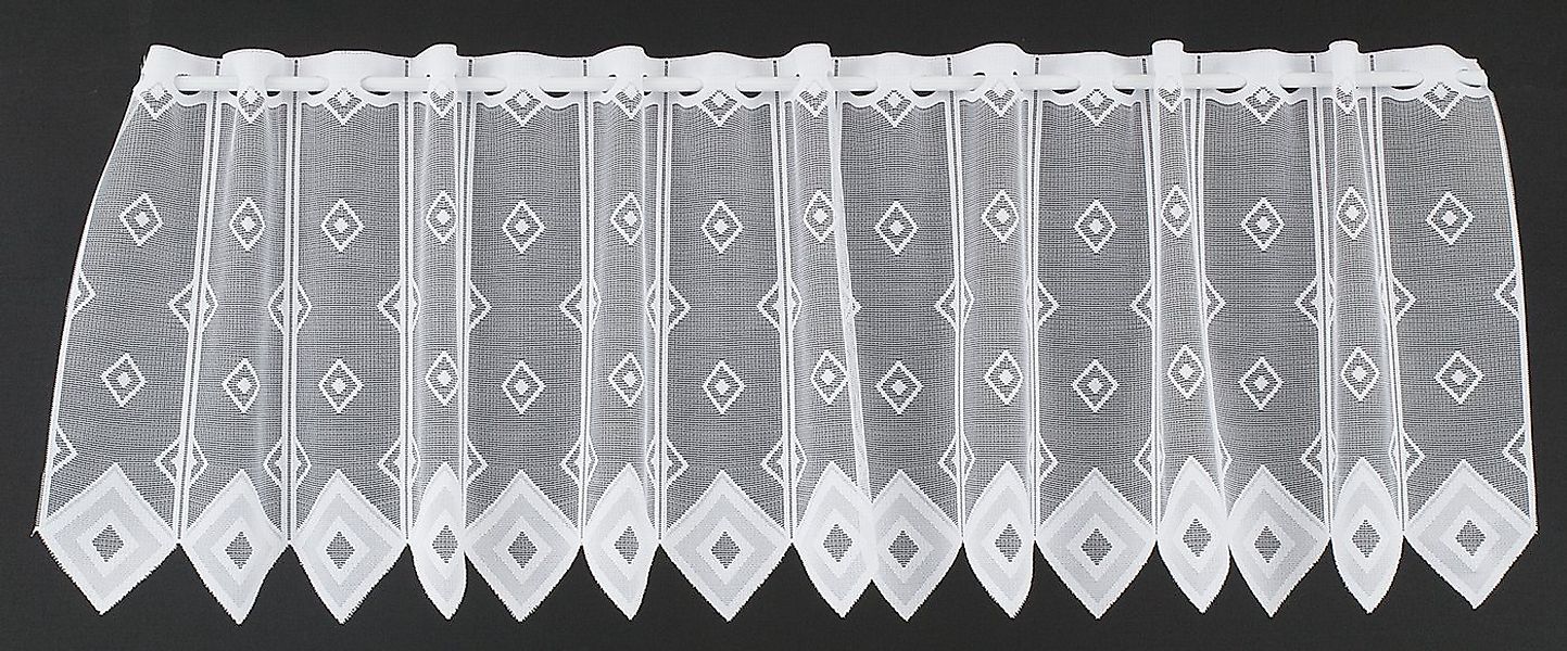 Gardinen Kranzusch Scheibengardine Quadrate (1 St), Stangendurchzug, transp günstig online kaufen