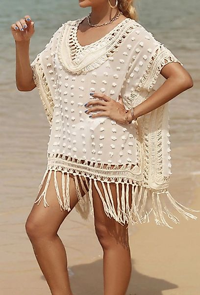 HOTDUCK Strandkleid Damen Strandponcho Spitze Strand Bikini strandrock günstig online kaufen