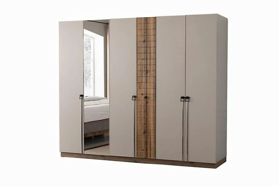 JVmoebel Kleiderschrank Beiger Schlafzimmer Kleiderschrank Designer Schränk günstig online kaufen