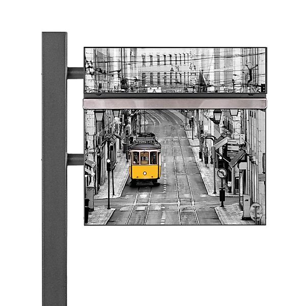 Banjado Standbriefkasten Anthrazit 45x120x16.5cm Groß Inkl. Montagematerial günstig online kaufen