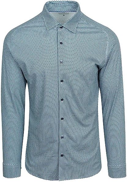 DESOTO Hemd Druck Blumen Blau Grün - Größe XXL günstig online kaufen