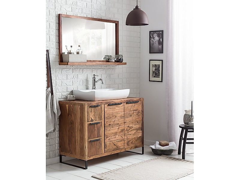 massivum Waschtisch Sydney Akazienholz, Badunterschrank Massivholz günstig online kaufen