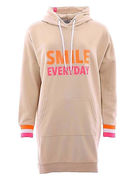 Zwillingsherz Sweatkleid mit Kapuze, Fronstickerei, Kängurutasche, günstig online kaufen