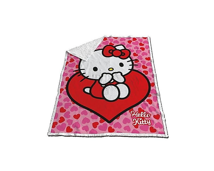 Wohndecke Hello Kitty Flanell 120 x150 cm Kuscheldecke für Erwachsene & Kin günstig online kaufen