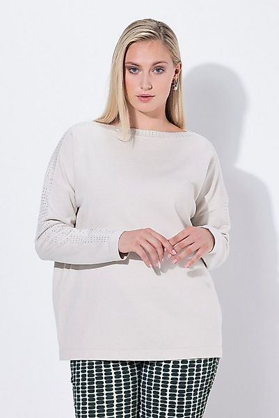 Ulla Popken Strickpullover Pullover Oversized U-Boot-Ausschnitt Langarm günstig online kaufen
