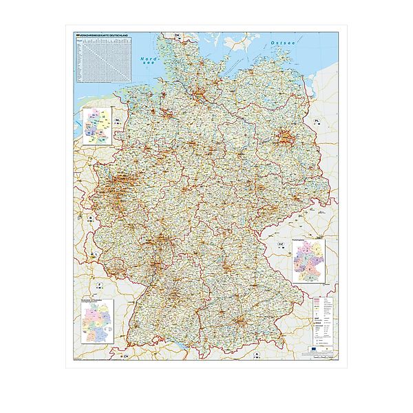STIEFEL Poster Verkehrswegekarte Deutschland, 97 x günstig online kaufen