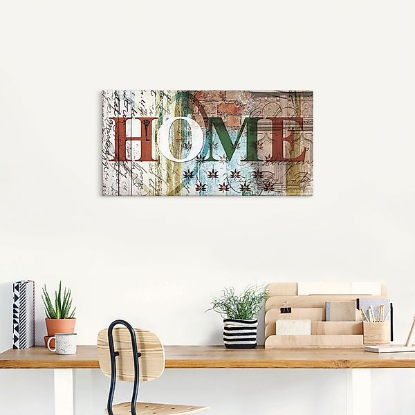 Artland Leinwandbild »Buntes zu Hause in taktvollen Farben«, Sprüche & Text günstig online kaufen