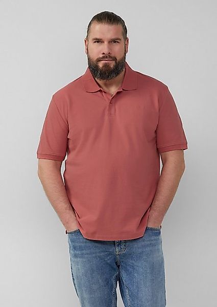 s.Oliver Kurzarmshirt Poloshirt mit Logo-Stickerei Logo günstig online kaufen