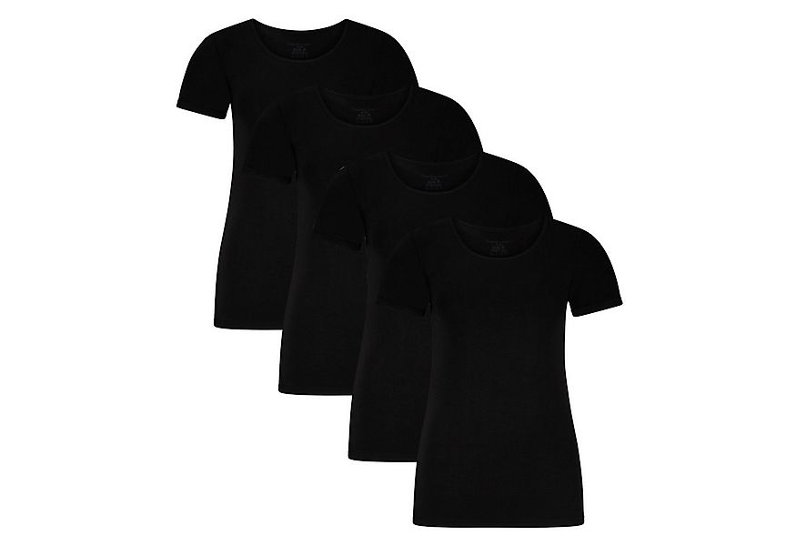 Bamboo basics Unterhemd Damen T-Shirt 4er Pack Viskose KATE (Packung, 4er P günstig online kaufen