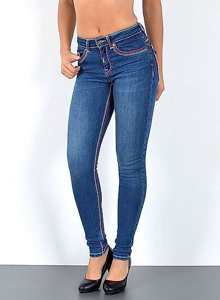 ESRA Skinny-fit-Jeans Jeans Damen Skinny Hose High Waist Jeanshose dicke Na günstig online kaufen