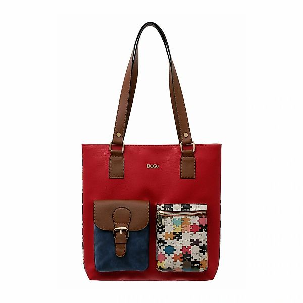 DOGO Umhängetasche "Multi Pocket Bag Shopper-Tasche In The Puzzle Damen" Ha günstig online kaufen