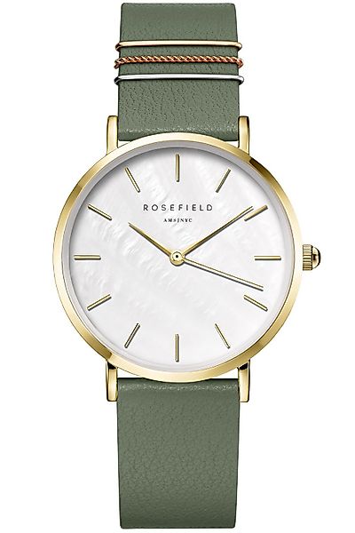 ROSEFIELD Quarzuhr West Village Olivgrün/Weiß günstig online kaufen