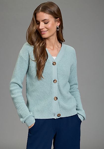 Laura Scott Strickjacke Grobstrick - in modischer Kurzform günstig online kaufen