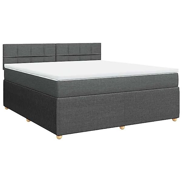 vidaXL Boxspringbett mit Matratze Dunkelgrau 180x200 cm Stoff 3289836 günstig online kaufen