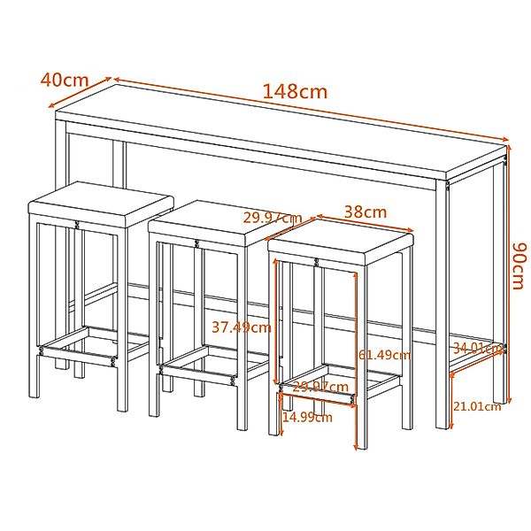 Celya Bartisch Küchen-Esstisch,Kneipentisch, langes Esstisch-Set mit günstig online kaufen