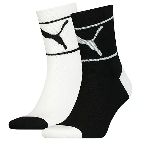 Puma Chill Short Crew Socken 2 Paare EU 39-42 Black / White günstig online kaufen