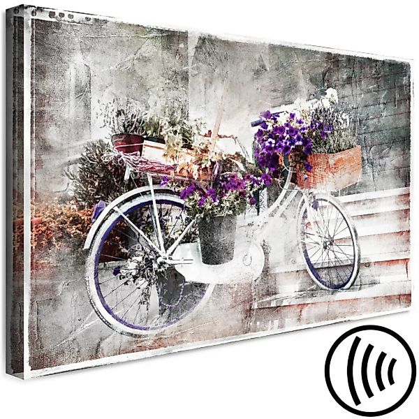 Leinwandbild Floral Bike (1 Part) Wide XXL günstig online kaufen