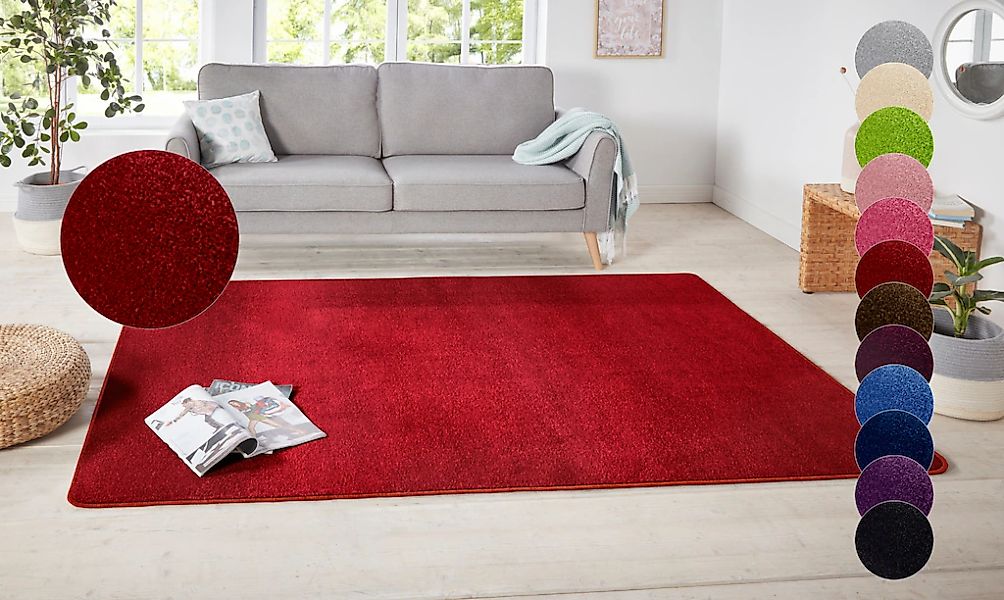 HANSE Home Teppich "Shashi" rechteckig 8,5 mm Höhe Kurzflor, Unifarben, Läu günstig online kaufen