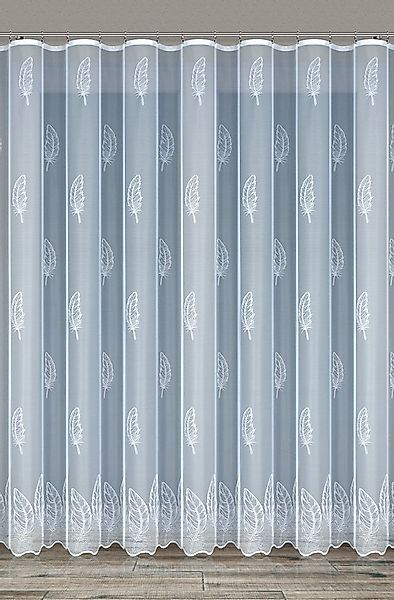 QBTEXTIL Gardine Feder-Motiv, Jacquard-Stoff, Modell 35697, Kräuselband, ha günstig online kaufen