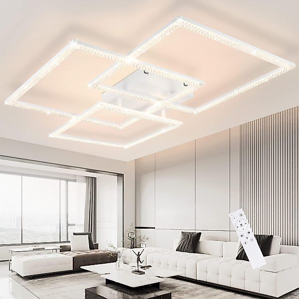 ZMH LED Deckenleuchte Whonzimmer Dreifaches Quadratisches günstig online kaufen