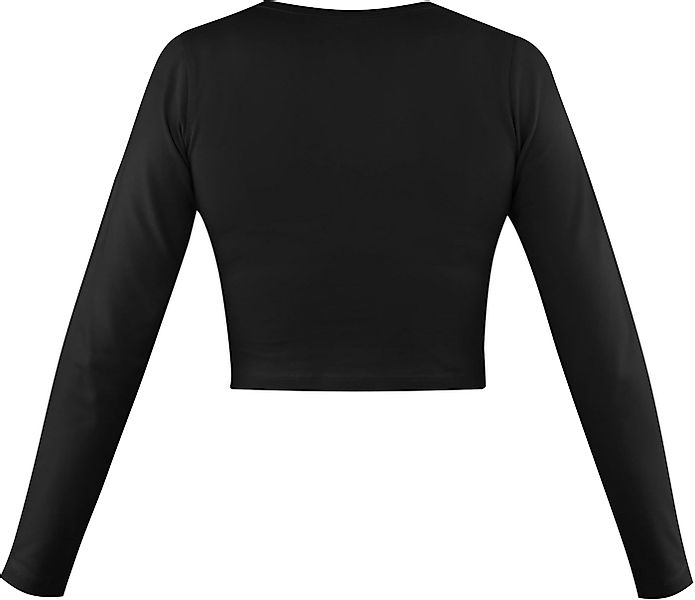 Janice Langarmshirt 4 x Damen crop Langarmshirt Nerja Kurzer Pullover aus B günstig online kaufen
