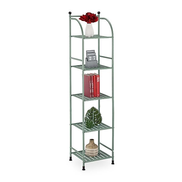 relaxdays Standregal Schmales Standregal mit 5 günstig online kaufen