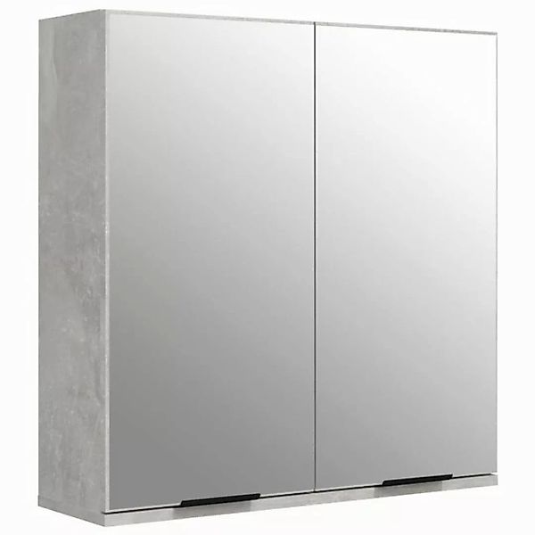 vidaXL Badezimmerspiegelschrank Bad-Spiegelschrank Betongrau 64x20x67 cm günstig online kaufen