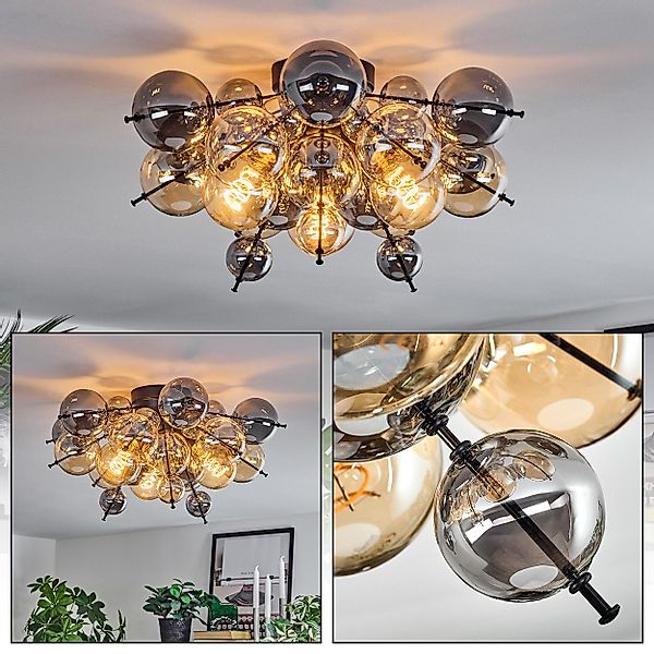 hofstein Deckenleuchte Deckenlampe aus Metall/Glas in günstig online kaufen