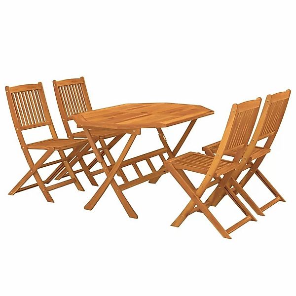 5-tlg. Garten-essgruppe Massivholz Akazie günstig online kaufen