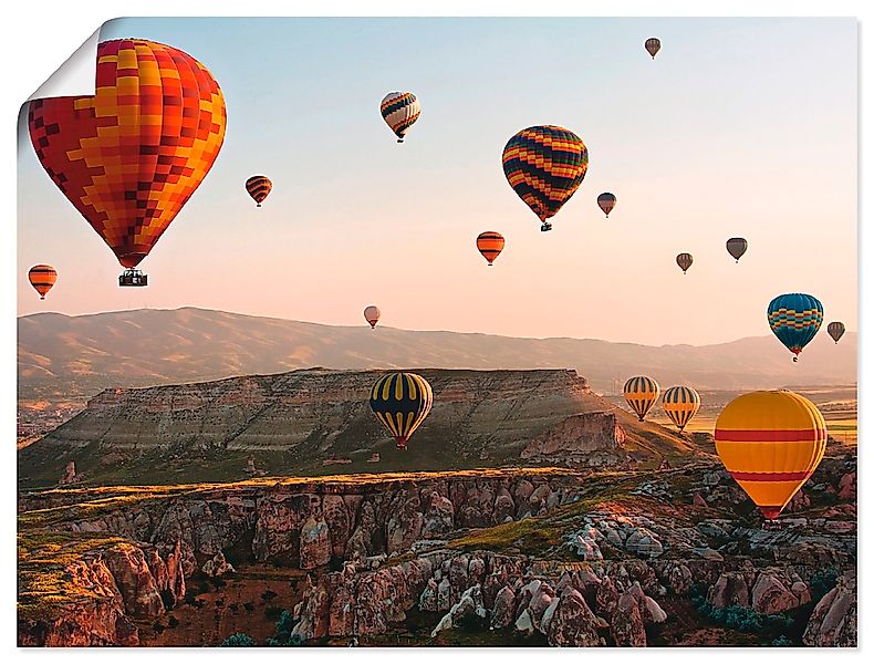 Artland Wandbild "Kappadokien Ballonfahrt", Ballonfahren, (1 St.), als Lein günstig online kaufen