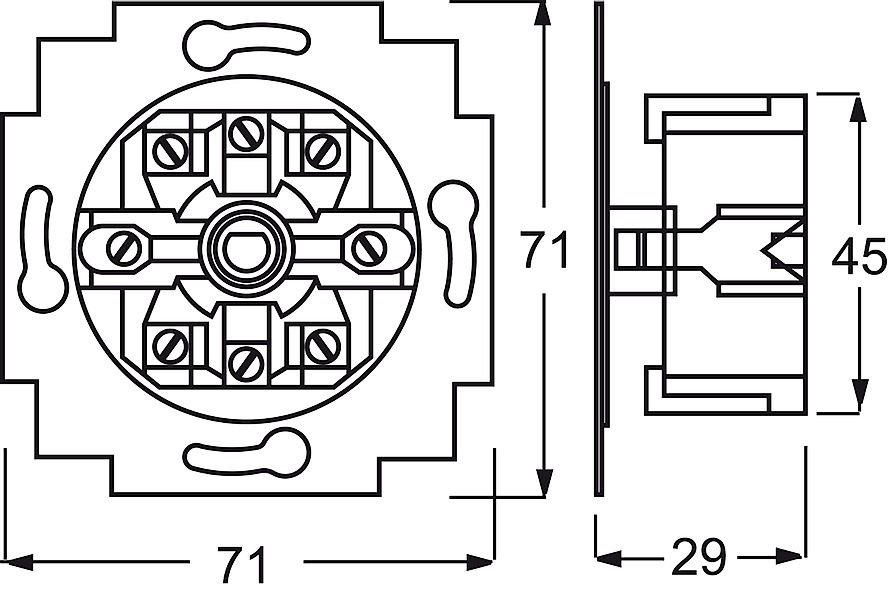 Busch-Jaeger Jalousieschalter-Einsatz 1P+N+E 2713 U - 2CKA001101A0542 günstig online kaufen