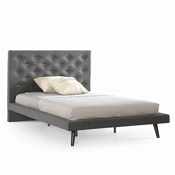 Kapa Möbel Bett Luna in grau gepolstert günstig online kaufen