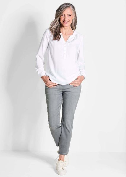 GOLDNER Schlupfbluse Elegante Viskosebluse mit V-Ausschnitt günstig online kaufen