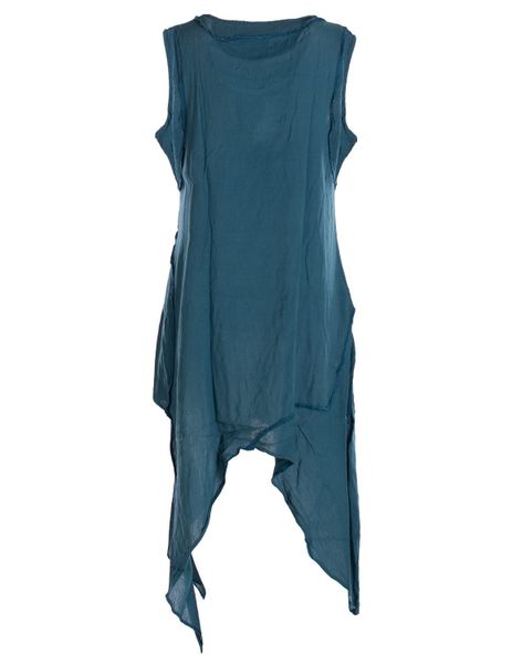 Vishes Zipfelkleid Asymmetrisches armloses Lagenlook Zipfelkleid günstig online kaufen