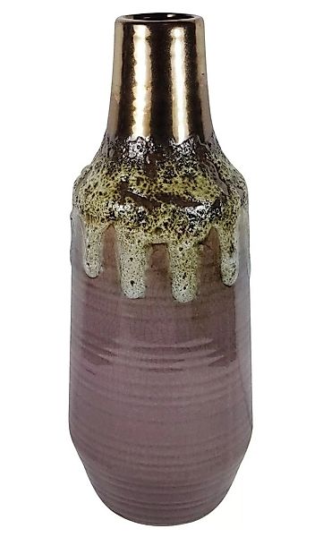 Bodenvase Keramik Flieder Braun Handgefertigt Vase Flaschenform Vintage 40c günstig online kaufen