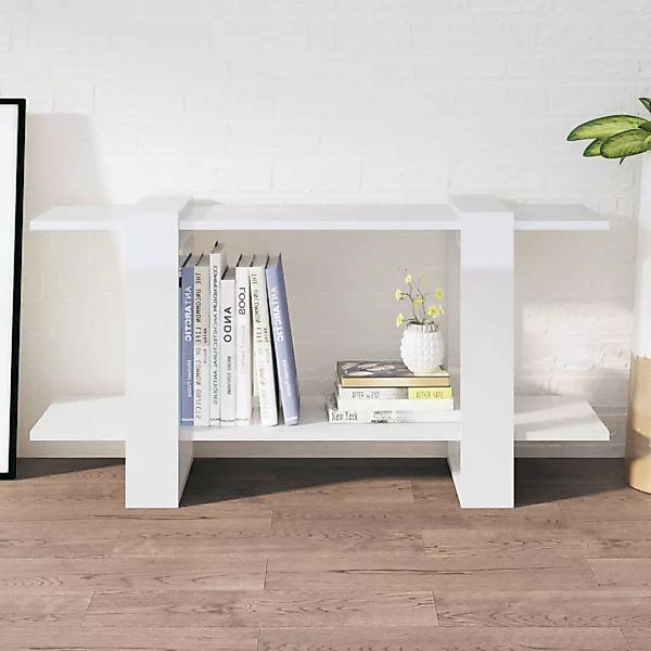 Vidaxl Bücherregal Hochglanz-weiß 100x30x51 Cm Holzwerkstoff günstig online kaufen