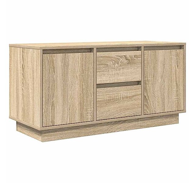 vidaXL TV-Schrank TV-Schrank mit LED-Leuchten Sonoma-Eiche 100x41x50 cm (1- günstig online kaufen