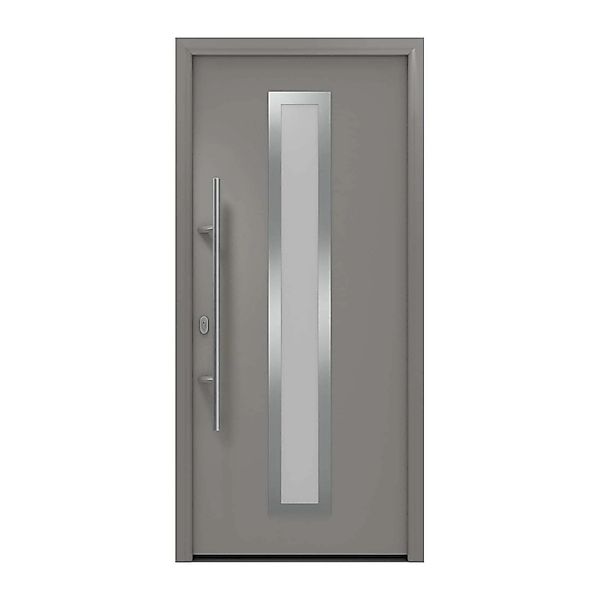 EcoStar Haustür Isopro IP 700S Graualuminium 110 cm x 210 cm DIN L günstig online kaufen