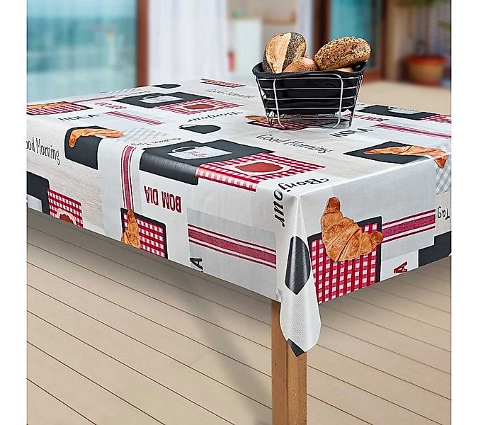 laro Tischdecke Wachstuch-Tischdecken Abwaschbar French Breakfast rechtecki günstig online kaufen