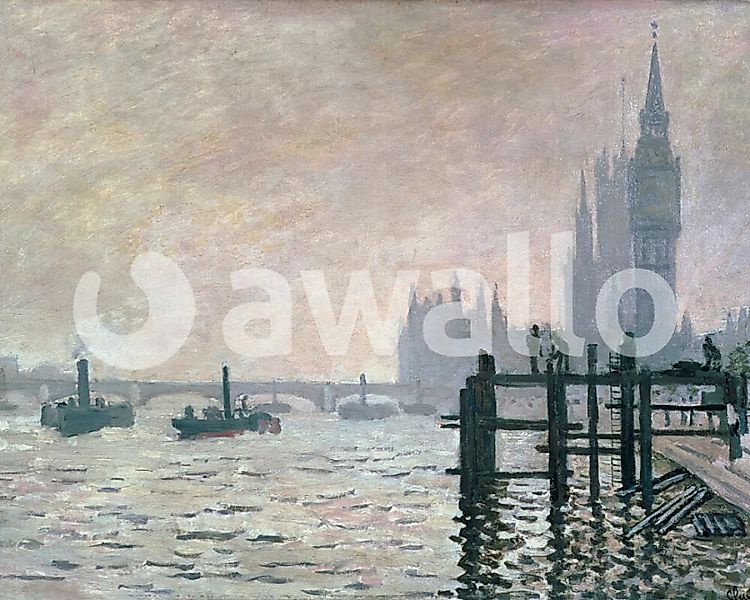 Fototapete "Die Themse unter Westminster" 3,81x2,50 m / Glattvlies Brillant günstig online kaufen